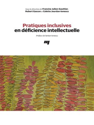cover image of Pratiques inclusives en déficience intellectuelle